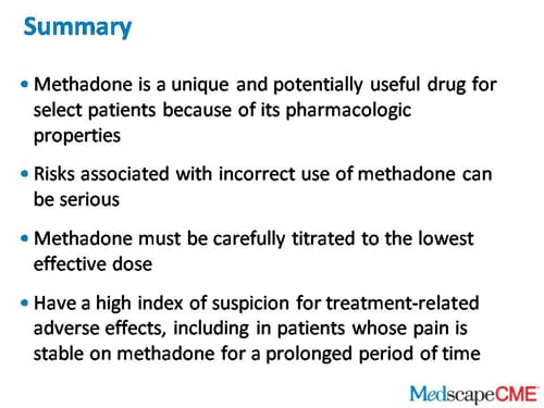 Methadone: Safe And Effective Use In Primary Care (transcript)