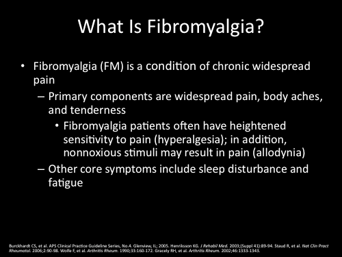 Fibromyalgia: What Primary Care Physicians Should Know (Transcript)