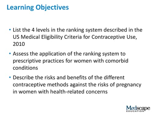 Contraceptive Update Cdc Medical Eligibility Criteria For Women With 2777