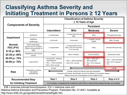 ModeratetoSevere Persistent Asthma EvidenceBased