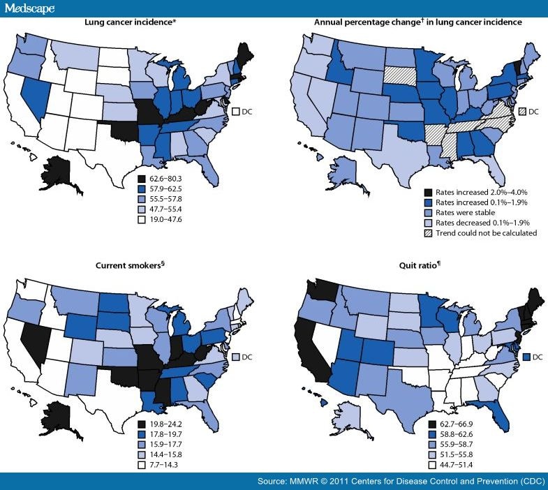 State-Specific Trends in Lung Cancer Incidence and Smoking