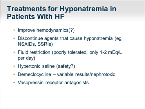 Hyponatremia in Heart Failure: Causes, Consequences, and Treatments ...