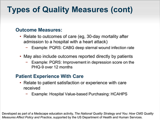 The National Quality Strategy and You: How CMS Quality Measures Affect ...