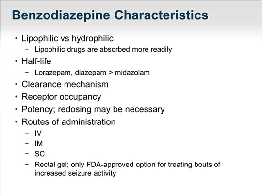 Diazepam vs lorazepam duration