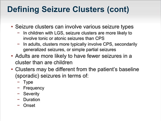 Cluster seizure effectiveness lorazepam