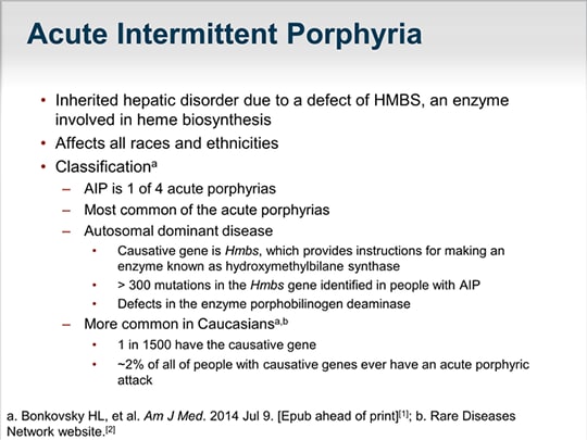 Acute Intermittent Porphyria: A View From the Trenches (Transcript)