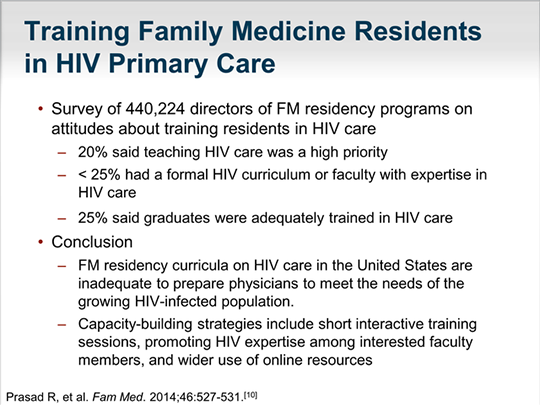 Optimizing HIV Care By Guiding And Educating The Workforce (Transcript)