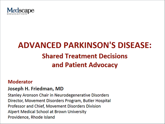 Advanced Parkinson's Disease: Shared Treatment Decisions and Patient ...