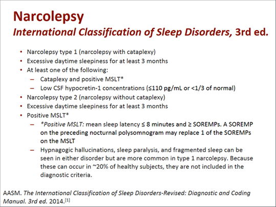 symptoms of narcolepsy type 1