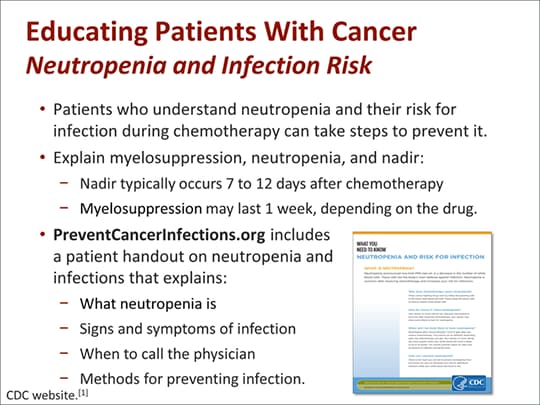 Information for Patients Who are Getting Chemotherapy, Preventing  Infections in Cancer Patients