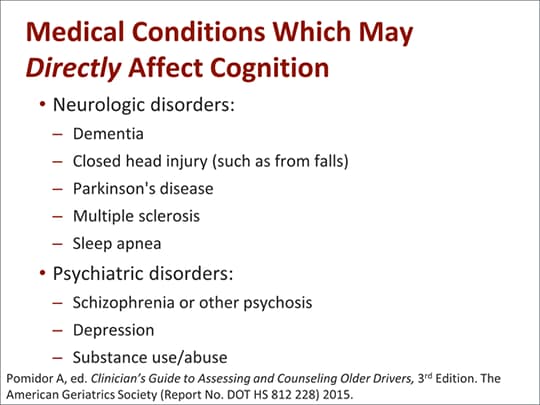 Cognition and the Older Driver