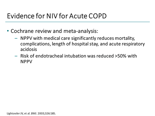 Updates on Noninvasive Ventilation in COPD (Transcript)