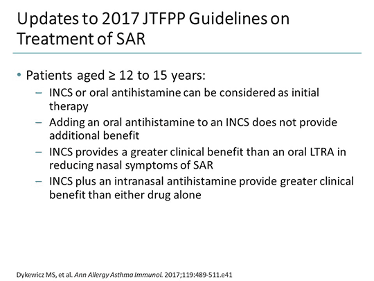 Seasonal Allergic Rhinitis: Guideline Updates Applied to Clinical Cases