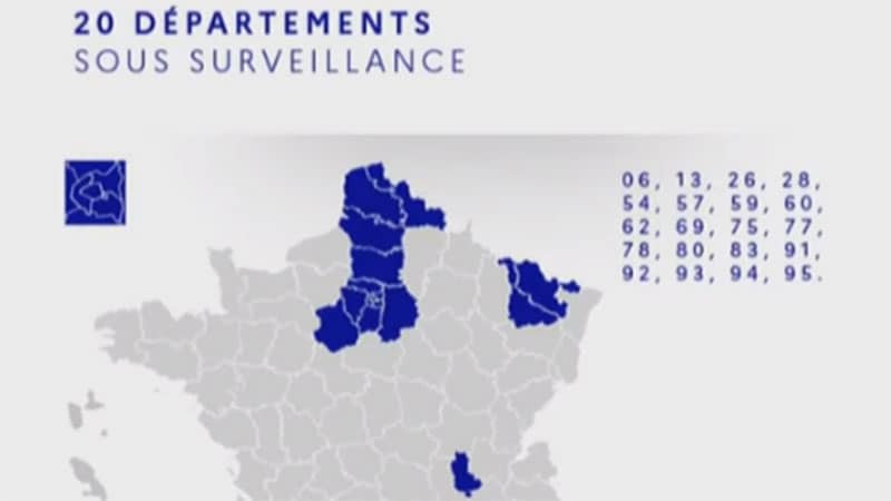 20 départements sous surveillance renforcée, la France en ...