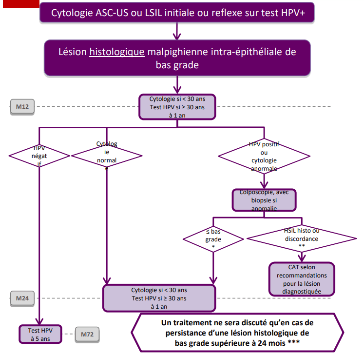 Nouvelles recommandations pour les femmes ayant un test HPV+