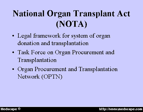 the national organ transplant act