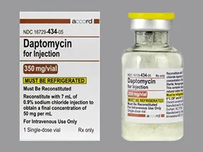 daptomycin 350 mg intravenous solution