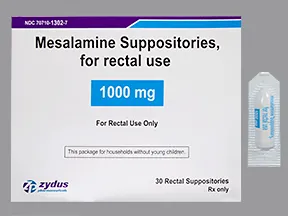 mesalamine 1,000 mg rectal suppository