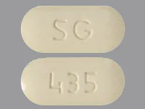 This medicine is a light yellow, oblong, tablet imprinted with "SG" and "435".