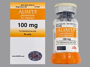 Alimta 100 mg intravenous solution