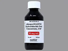 chlorpromazine 30 mg/mL oral concentrate