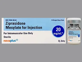 ziprasidone 20 mg/mL (final concentration) intramuscular solution