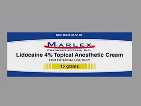 lidocaine 4 % topical cream
