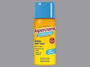 Aspercreme (lidocaine) 4 % topical spray