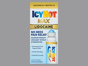 Icy Hot Max (lidocaine HCl-menthol) 4 %-1 % topical liquid roll-on