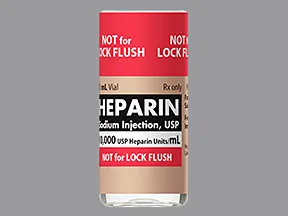 heparin (porcine) 10,000 unit/mL injection solution