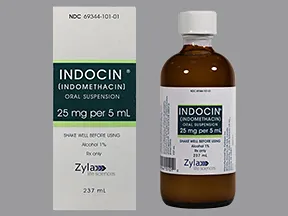 Indocin 25 mg/5 mL oral suspension