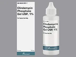 clindamycin 1 % topical gel, once daily