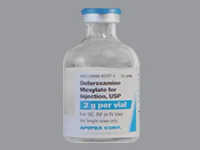 deferoxamine 2 gram solution for injection