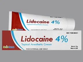 lidocaine 4 % topical cream