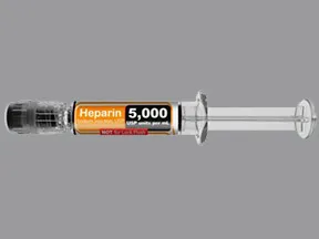 heparin (porcine) 5,000 unit/mL injection syringe