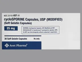 cyclosporine modified 25 mg capsule