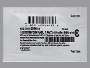 testosterone 1.62 % (40.5 mg/2.5 gram) transdermal gel packet