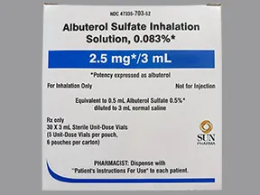 albuterol sulfate 2.5 mg/3 mL (0.083 %) solution for nebulization