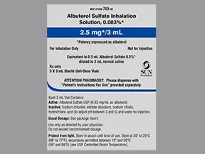 albuterol sulfate 2.5 mg/3 mL (0.083 %) solution for nebulization