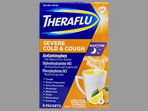 Theraflu Nighttime Severe Cold-Cough 25 mg-10 mg-650 mg powder packet