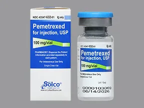pemetrexed disodium 100 mg intravenous powder for solution