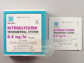 nitroglycerin 0.4 mg/hr transdermal 24 hour patch
