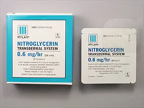 nitroglycerin 0.6 mg/hr transdermal 24 hour patch