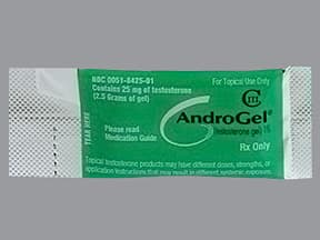 AndroGel 1 % (25 mg/2.5 gram) transdermal gel packet