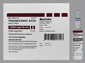 tranexamic acid 1,000 mg/10 mL (100 mg/mL) intravenous solution