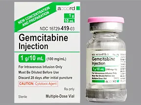 gemcitabine 100 mg/mL intravenous solution