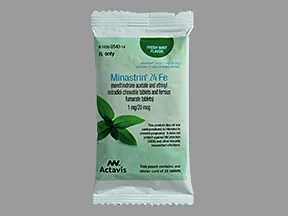Minastrin 24 Fe 1 mg-20 mcg (24)/75 mg (4) chewable tablet
