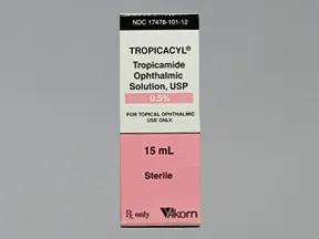 tropicamide 0.5 % eye drops