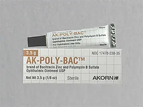 AK-Poly-Bac 500 unit-10,000 unit/gram eye ointment
