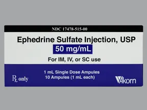 Ephedrine Sulfate Injection Uses Side Effects Interactions Pictures Warnings Dosing Webmd